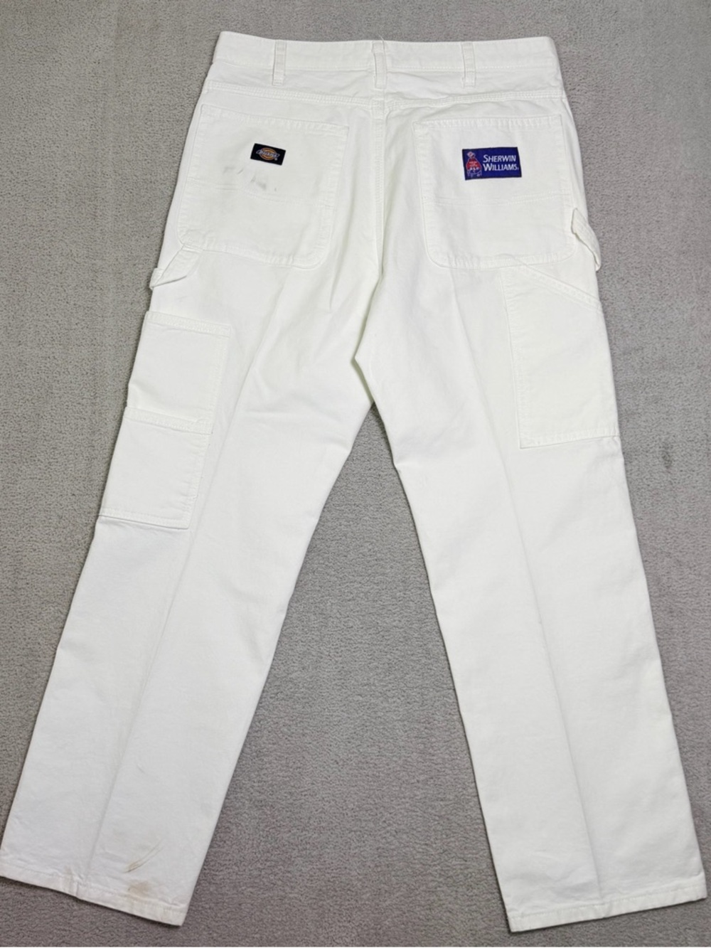 Vtg Dickies X Sherwin Williams Painter Carpenter Work Pants Mens 34x29 White